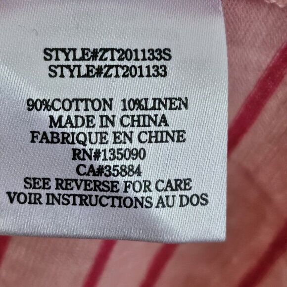 Z Supply Linen Blend T-Shirt V-Neck Lightweight Pink Size Extra Small XS - Picture 5 of 6